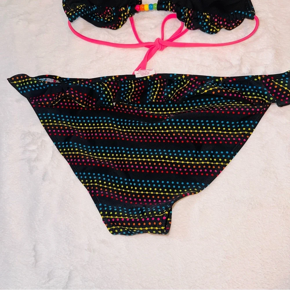 Polka dot rainbow 2 piece swimsuit